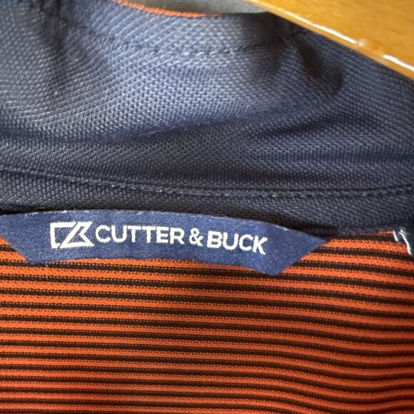 Cutter & Buck Pullover Mens XXL Virtue Eco Pique Micro Stripe Recycled 3/4 Zip O - Picture 3 of 13